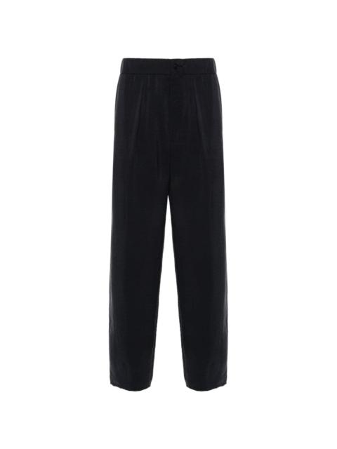 twill tapered trousers