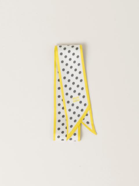 Miu Miu Printed twill scarf