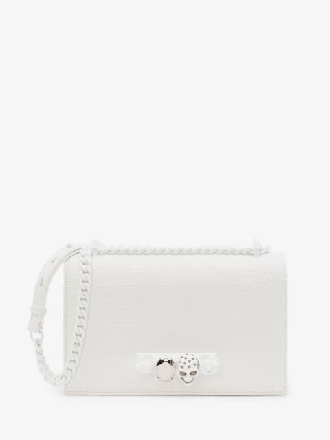 Alexander McQueen Jewelled Satchel in White
