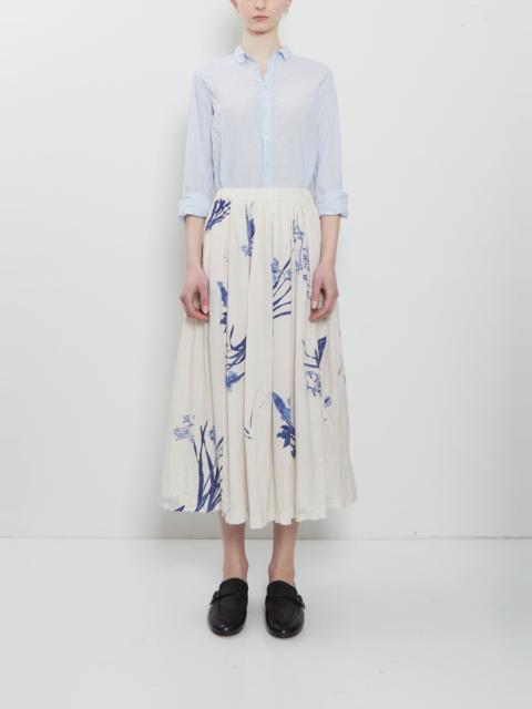 pas de calais Japonism Flower Print Skirt — Ivory