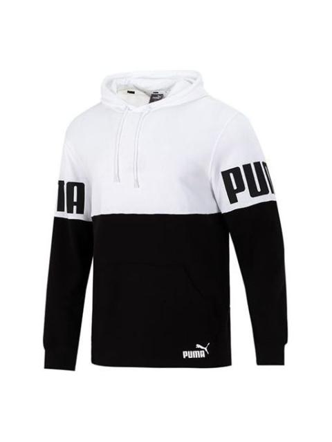 PUMA PUMA Logo Printing Sports Breathable Black White Colorblock 'Black White' 847723-02