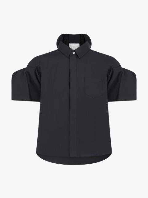 S/S SHIRT WITH PUFF SLEEVES | BLACK