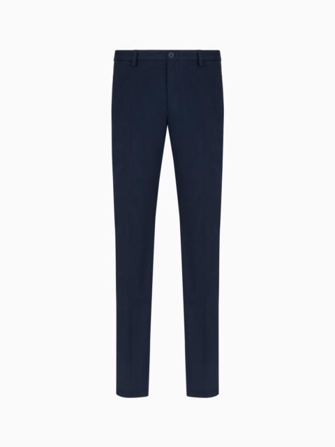 GIORGIO ARMANI Stretch cashmere and cotton trousers
