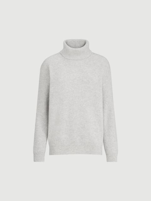 Brunello Cucinelli Cashmere English rib turtleneck sweater with monili