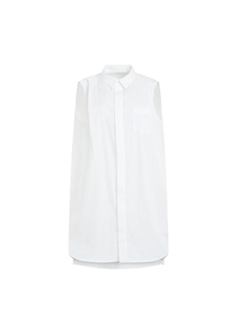 Cotton Poplin Shirt Dress in Off White