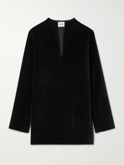 KHAITE Aleena Velvet Mini Dress