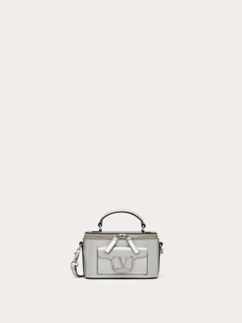 Valentino MINI VALENTINO GARAVANI LOCÒ HANDBAG IN METALLIC CALFSKIN