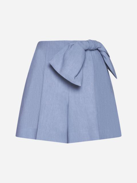 Chloé Bow linen shorts