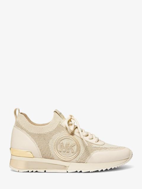MICHAEL KORS Jenkins Metallic Stretch Knit Trainer