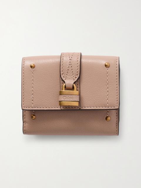 Chloé Paddington Embellished Textured-leather Cardholder