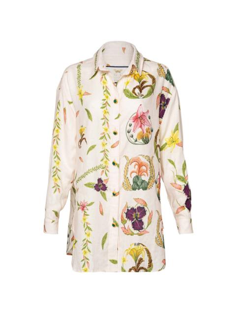 Agua by Agua Bendita Cecilia Marina floral-print shirt