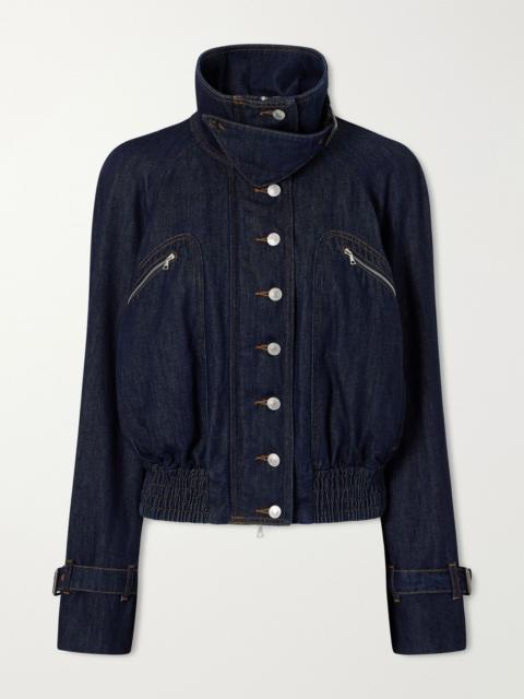 Dries Van Noten Cropped denim jacket Dark denim