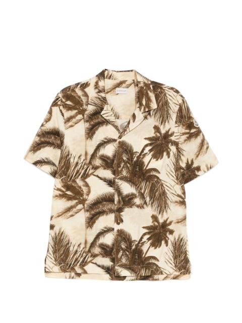 Moncler palm leaf print shirt