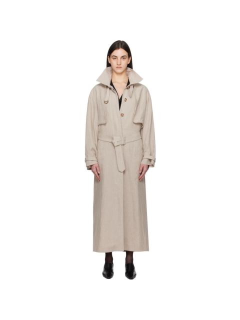 LA COLLECTION Beige Jocasta Trench Coat