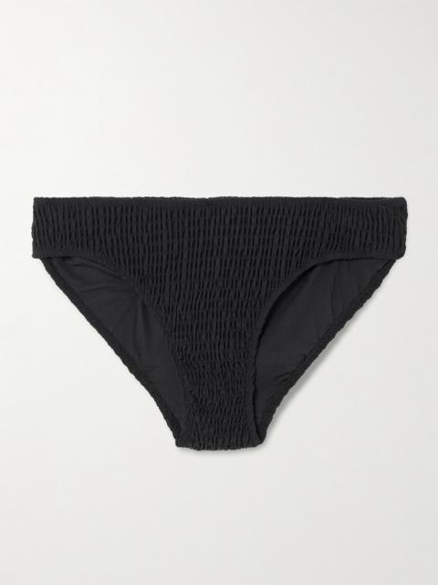 ULLA JOHNSON Marseille Smocked Bikini Briefs