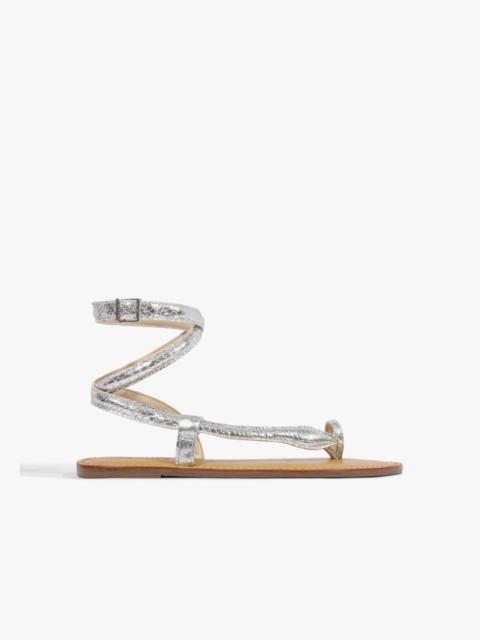 SCHUTZ Courtney Metallic Leather Sandal