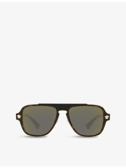 VERSACE VE2199 square-frame metal sunglasses