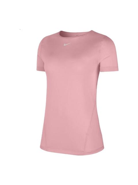 Nike (WMNS) 나이키 365 정상 Ss 정유 훈련 스포츠 빠른 건조한 짧은 소매 분홍색 t-셔츠 AO9952-630