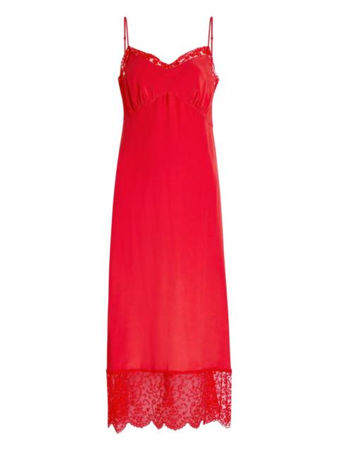 Simone Rocha lace-trim midi slip dress