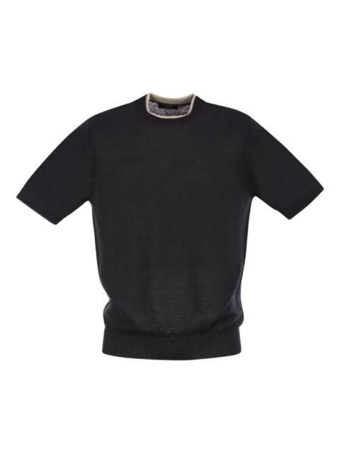 PESERICO T-shirt in linen and cotton yarn