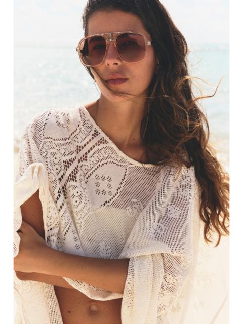 FREE PEOPLE Janis Detail Aviator Sunglasses