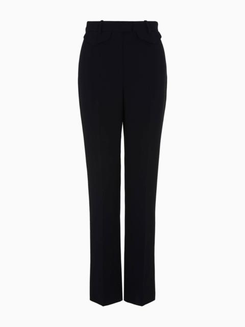 GIORGIO ARMANI Straight-cut, silk-cady trousers