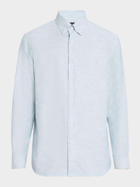 Brioni Men's Cotton Twill Sport Shirt
