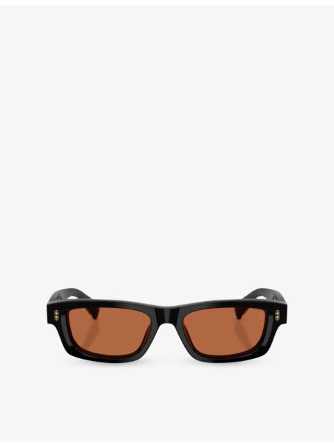 Brunello Cucinelli BC4029S Rectangle-Frame Acetate Sunglasses