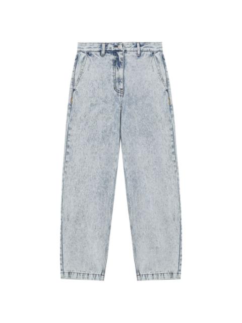 ADER error acid-wash tapered jeans