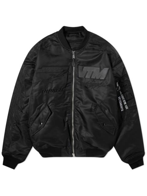 VETEMENTS VETEMENTS Blackout Racing Bomber Jacket