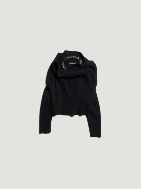 Y/Project Draped Chain Ribbed Sweater
