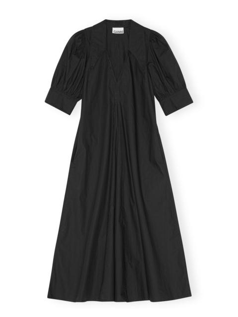GANNI POPLIN MIDI DRESS