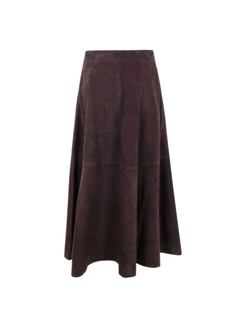 RÓHE A-line suede midi skirt
