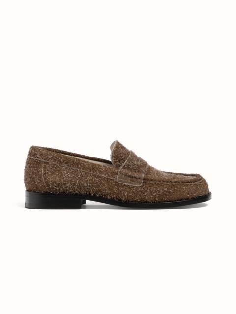 DUKE + DEXTER Willis Khaki Hairy Suede Penny Loafer - Men's