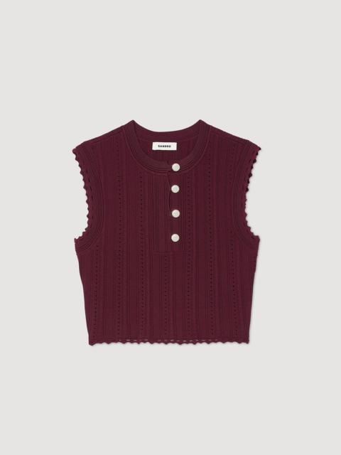 Sandro SLEEVELESS SHORT SWEATER
