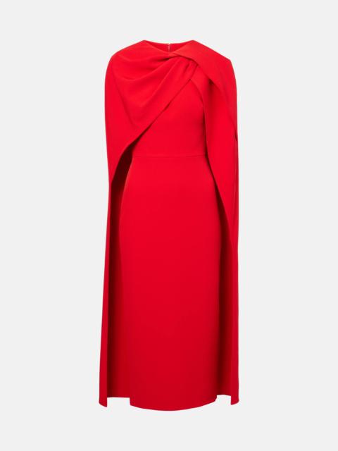 Safiyaa Cape-detail midi dress