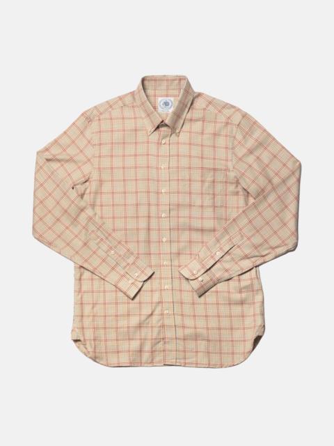 J. PRESS MADE-IN-USA LIGHT BROWN WINDOWPANE SPORT SHIRT