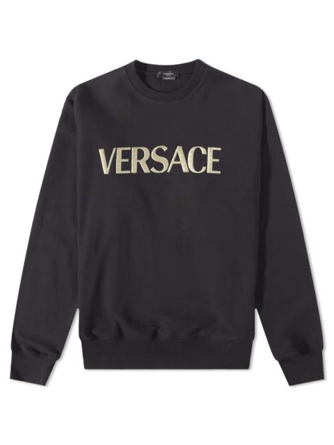 Versace Embroidered Logo Crew Sweat
