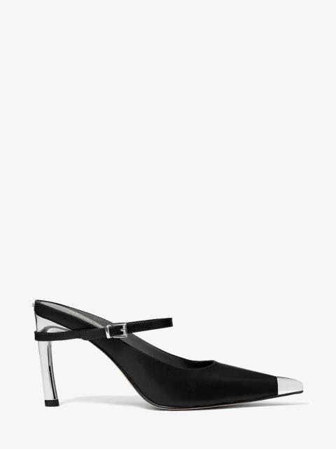 MICHAEL KORS Kasia Leather High Mule Pump