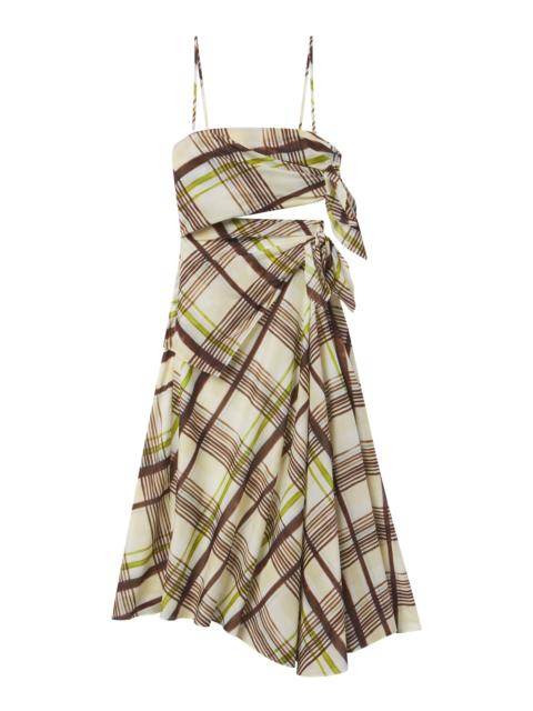 A.L.C. Tessa Plaid Cotton Midi Dress