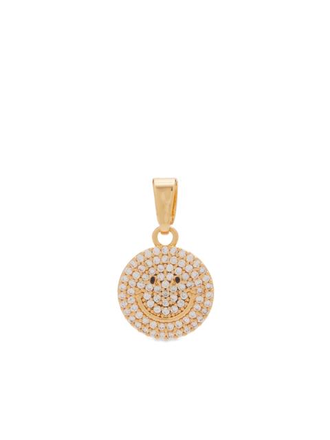 CRYSTAL HAZE Crystal Haze Smiley Face Gold Necklace Pendant
