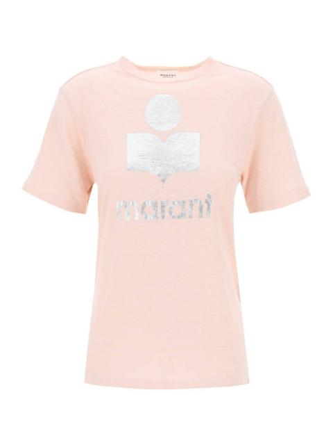 Isabel Marant Étoile ZEWEL T-SHIRT WITH METALLIC LOGO PRINT