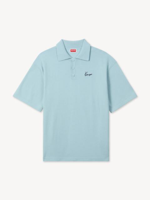 KENZO 'KENZO Signature' embroidered polo in merino wool