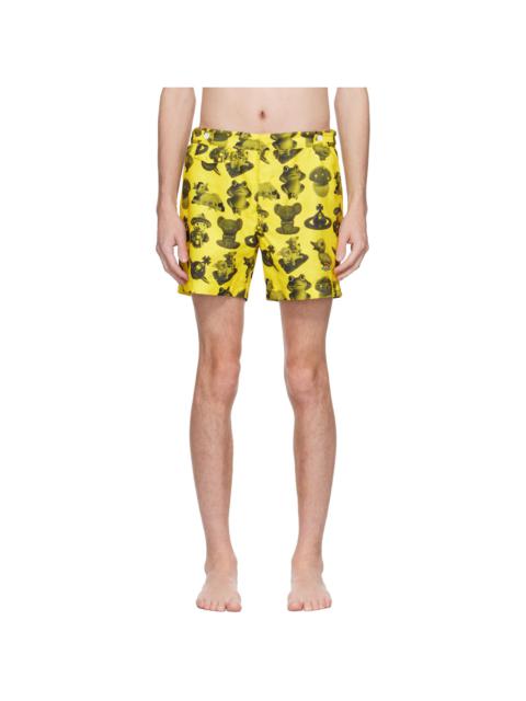 Vivienne Westwood Yellow Figurines Classic Swim Shorts