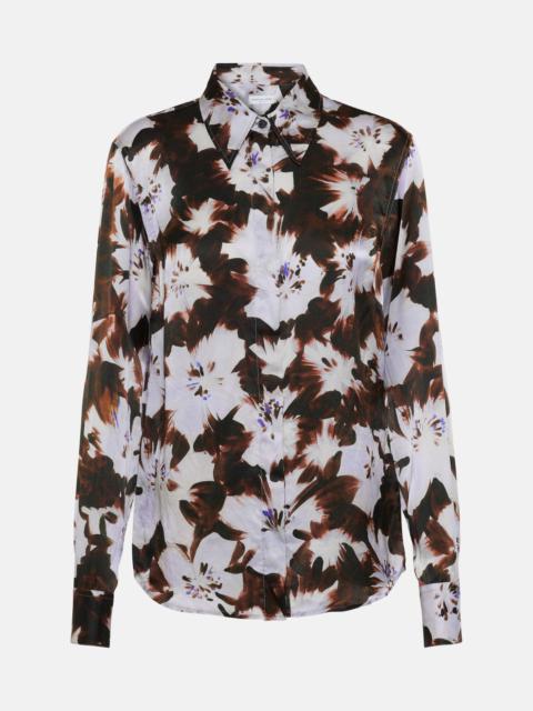 Chowy floral silk satin shirt