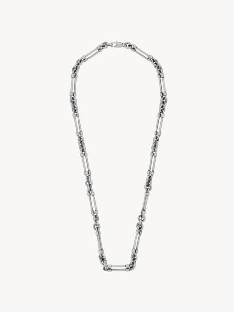 SAINT LAURENT BOLT CHAIN NECKLACE IN METAL