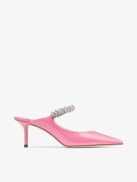 INDIYA MULE 70  Candy Pink Nappa Leather Mules with Crystal