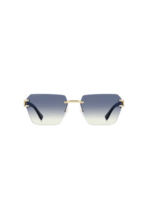 DSQUARED2 logo-plaque rimless sunglasses