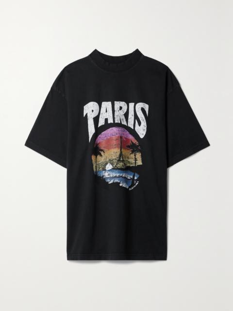 BALENCIAGA Printed Cotton-jersey T-shirt