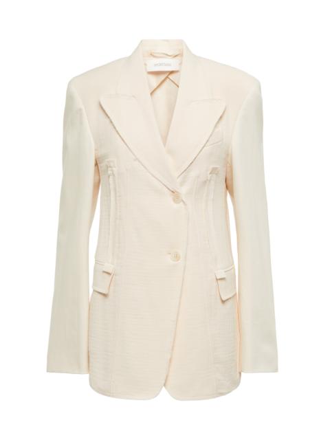 Sportmax Cabina single-breasted cotton blazer